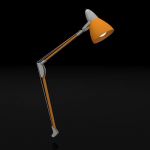 Modern gray-orange desk lamp 3D object 128320153N1p0