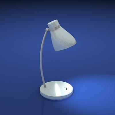 Gray modern desk lamp 3D model 128700187p0