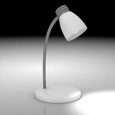 White desk lamp Minimalism 3D object 129230187p0