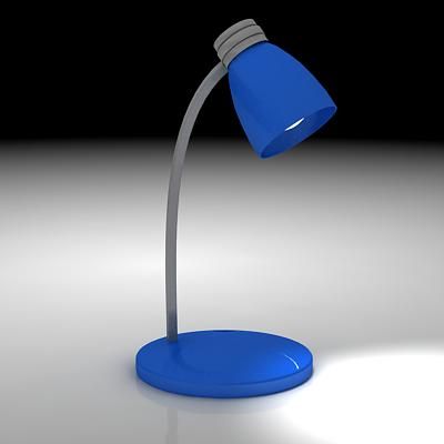 Blue desk lamp Minimalism CAD 3D - model symbol 129230191s0