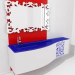 3d-model Bathroom furniture Regia blue 195x53x50