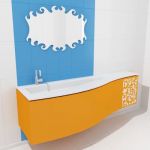 3d-model Bathroom furniture Regia orange 195x53x50