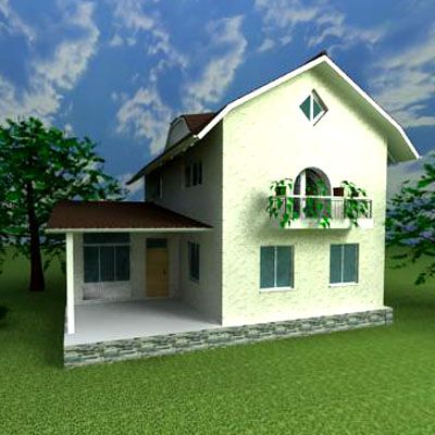 3d-model Cottage 020x01