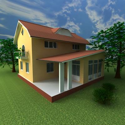 3d-model Cottage 020x04