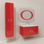 3d-model bathroom furniture COQUILLE CHRONO RED