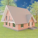 3d-model brick house 04 3