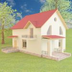 3d-model brick house 05 2