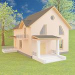 3d-model brick house 05 4