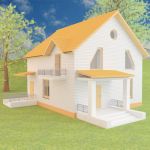 3d-model brick house 05 6