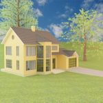 3d-model brick house 07 3