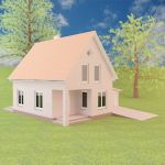 3d-model brick house 09 3