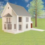 3d-model brick house 10 2