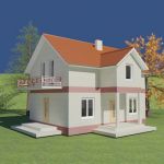 3d-model brick house 13x10 02 3