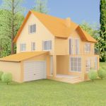 3d-model brick house 14 1