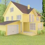 3d-model brick house 14 3