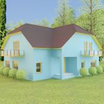 3d-model brick house 16 2