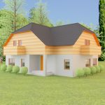 3d-model brick house 16 3