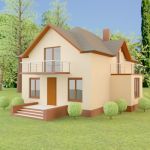 3d-model brick house 18 1