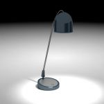 Black desk lamp high-tech CAD 3D - model symbol 662249310p0