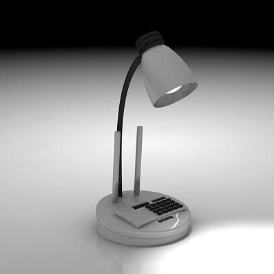 White desk lamp CAD 3D - model symbol 664108710p0