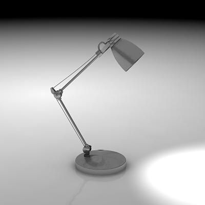 Gray desk lamp high-tech 3D model 664341710p0