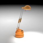 Minimalist orange table lamp 3D object 832442134p0