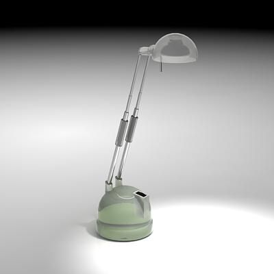 Desk lamp with a transparent shell 3D – model  CAD symbol 832442160p0