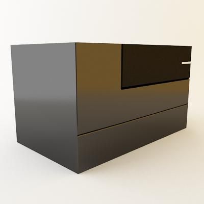 3d-model of DIAMOND-NERO` modern bed (Italy) ARM18