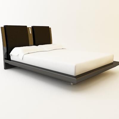 3d-model of DIAMOND-NERO` modern bed (Italy) ARM