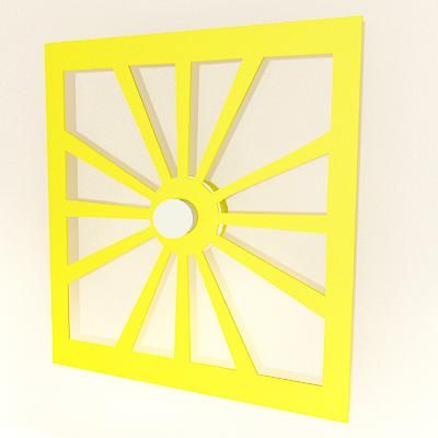 Yellow lights Minimalism 3D - model AltLuciatemative 12