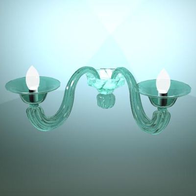 Sconces Italy 3D object  Aureliano Toso murano 1938