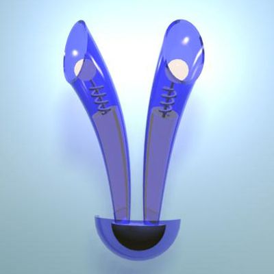 Italy blue lights hi-tech 3D - model CAD symbol Aureliano Toso murano 1938