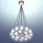 Modern chandelier 3D - model CAD symbol BALLS 19