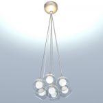 Modern chandelier 3D model BALLS 7