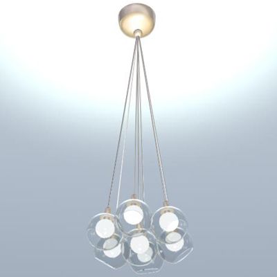 Modern chandelier 3D model BALLS 7