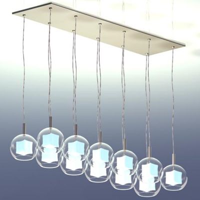 Modern chandelier 3D - model CAD symbol BALLS&CUBES 12