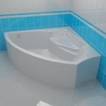 Bath 3d-model Teiko Auriga left 150x150x45