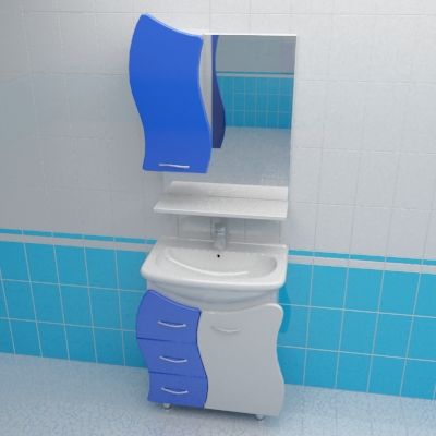 Bathroom furniture 3d-model Aquamarine Narcissus