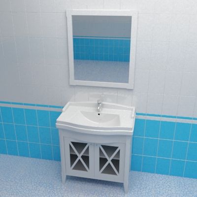 Bathroom furniture 3d-model Caprigo Napoli 80 W