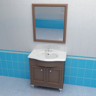 Bathroom furniture 3d-model Caprigo Porto 80 B