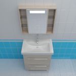 Bathroom furniture 3d-model Runo Milan 70 LW