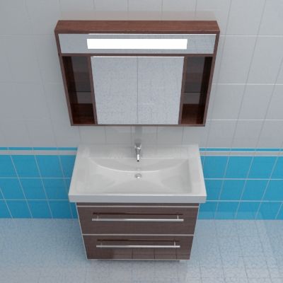 Bathroom furniture 3d-model Runo Milan 80 DW