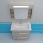 Bathroom furniture 3d-model Runo Milan 80 LW