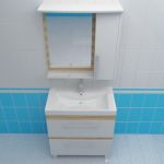 Bathroom furniture 3d-model Runo Zebrano 75