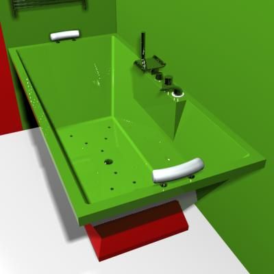 Bathtub-jacuzzi02 3D - model