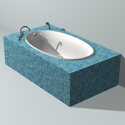 Bathtub07 3D - model