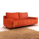 red sofa 3d object CasaNova CARMEL