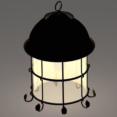 Desk lamp in the chateau-style 3D – model  CAD symbol Castle lamp