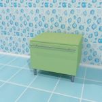 Cupboard 3d-model Fema Stile Deluxe Green 04 Russia