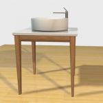 German washing-table with a round sink 3D - model CAD symbol Duravit StarckEdition 2